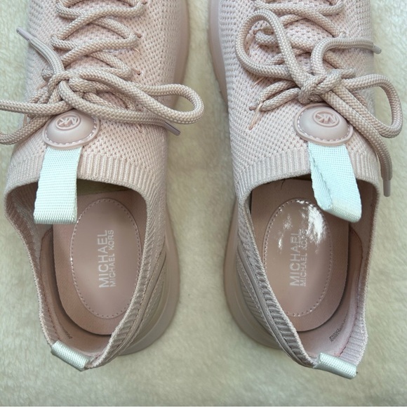 Michael Kors Powder Blush Bodie Trainer Soft Stretch Knit Sneakers - Picture 7 of 9